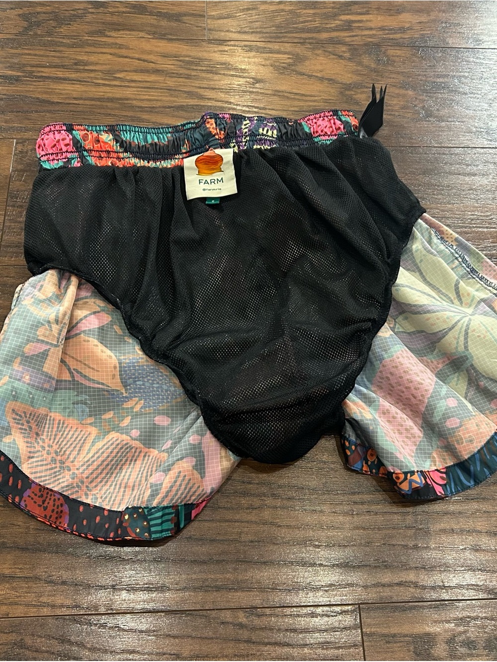 FARM Rio Womens Cool Leopard Athletic Shorts Lined High Rise Multicolor Small - Picture 12 of 12